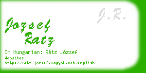 jozsef ratz business card