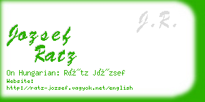 jozsef ratz business card